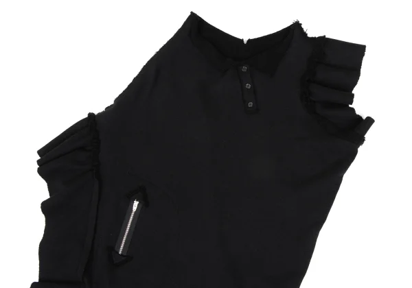 Y's Cotton Frill Design Sweatshirt Poncho K-167728_003