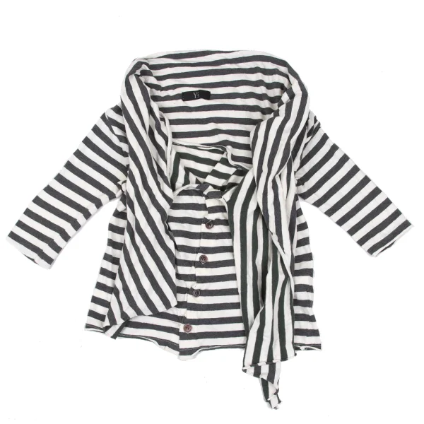 Y's Cotton Knot Neck Half Sleeve Top K-167731_002