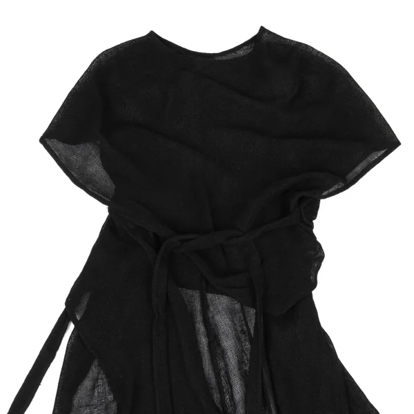 Y's Linen Blend Wrap Design Top K-167733_003