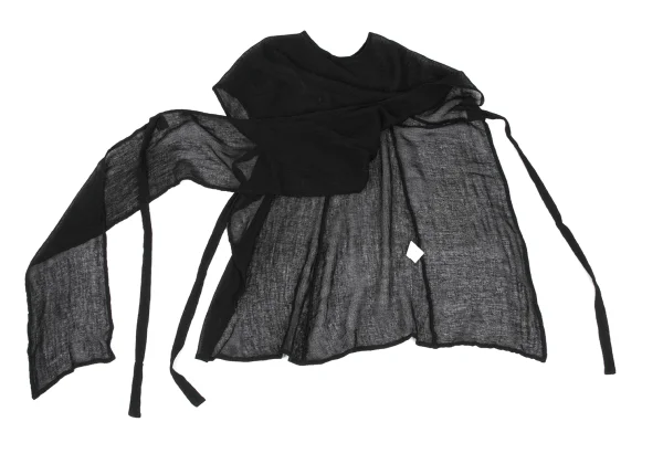 Y's Linen Blend Wrap Design Top K-167733_009