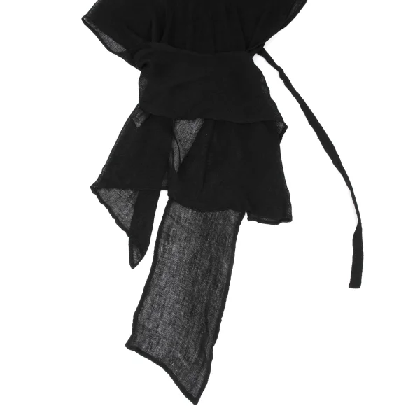 Y's Linen Blend Wrap Design Top K-167733_011