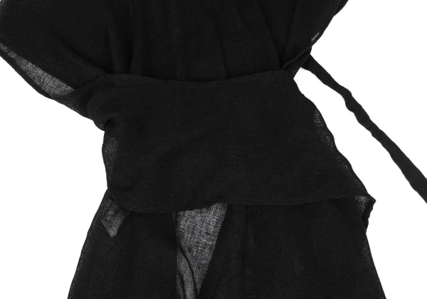 Y's Linen Blend Wrap Design Top K-167733_012