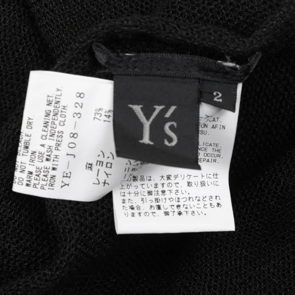 Y's Linen Blend Wrap Design Top K-167733_016