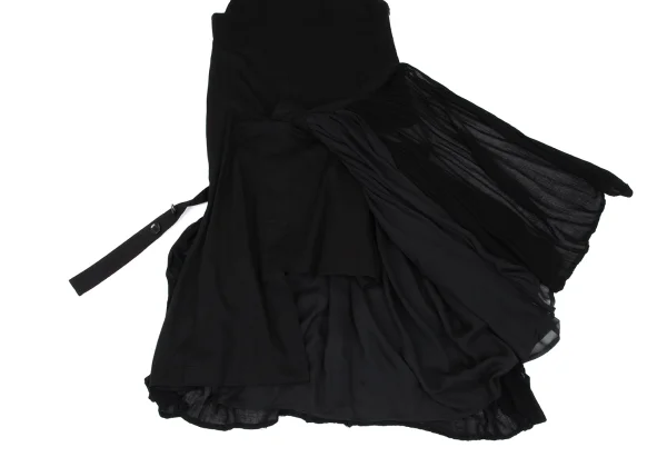 Y's Pleated Wrap Design Sleeveless Dress K-167735_013