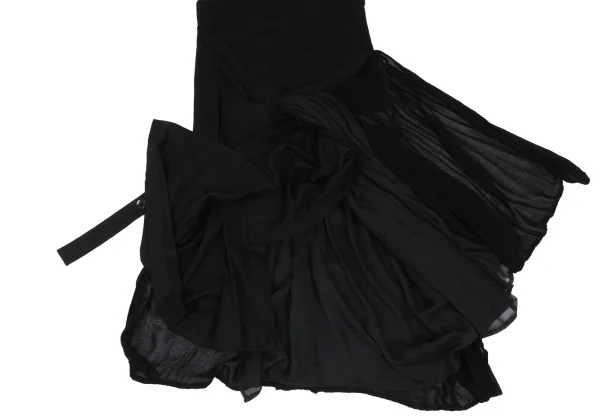 Y's Pleated Wrap Design Sleeveless Dress K-167735_014