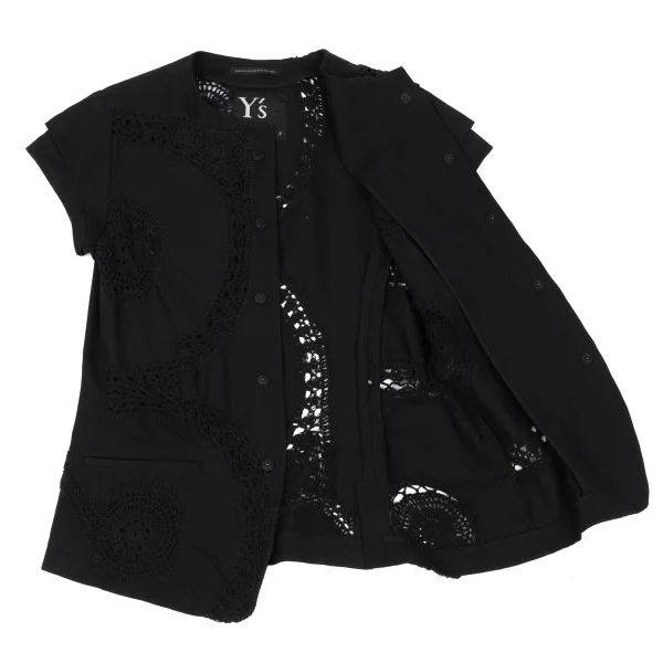 Y's Lace Design French Sleeve Jacket K-167736_011