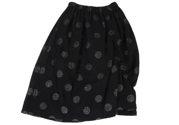 Y's Curve Gathered Inside Dot Print Skirt K-167738_008