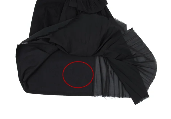 Y's Side Pleated Switching Cotton Skirt K-167739_011