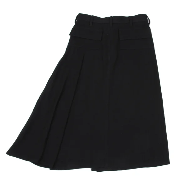 Y's Wool Blend Front Slit Skirt K-167742_010