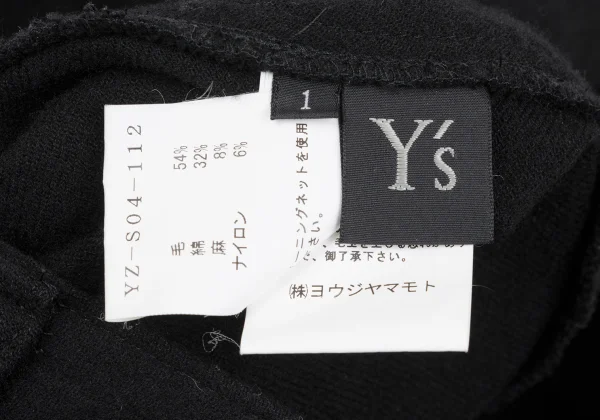 Y's Wool Blend Front Slit Skirt K-167742_014