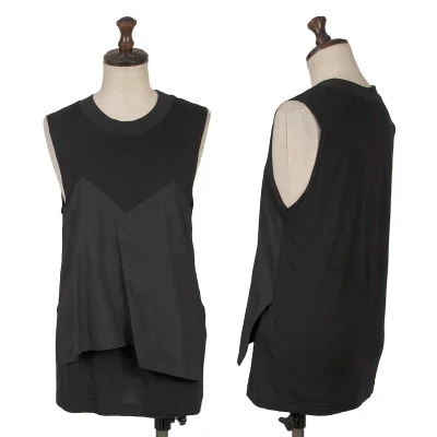 Y's PINK Lyocell Cotton Pasted Design Sleeveless Top