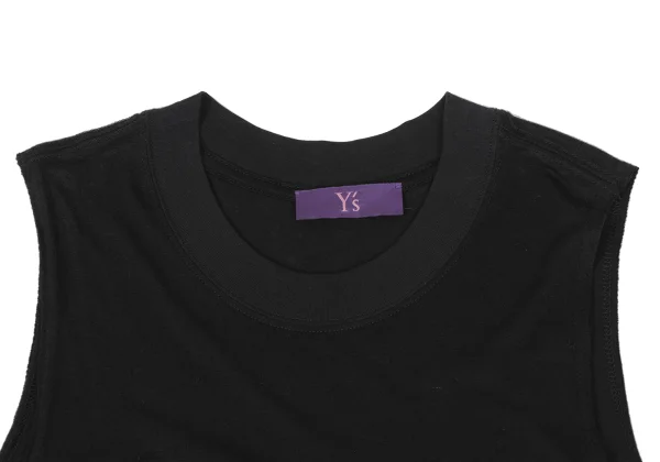 Y's PINK Lyocell Cotton Pasted Design Sleeveless Top K-167744_003