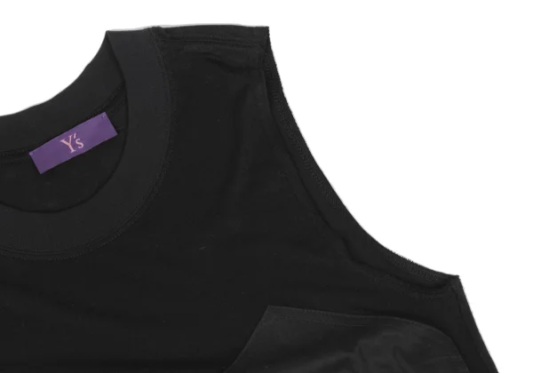 Y's PINK Lyocell Cotton Pasted Design Sleeveless Top K-167744_004