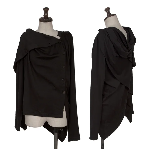 リスマット バイ ワイズRISMAT by Y's テンセルナイロンストレッチ変形ニットカーディガン 黒2