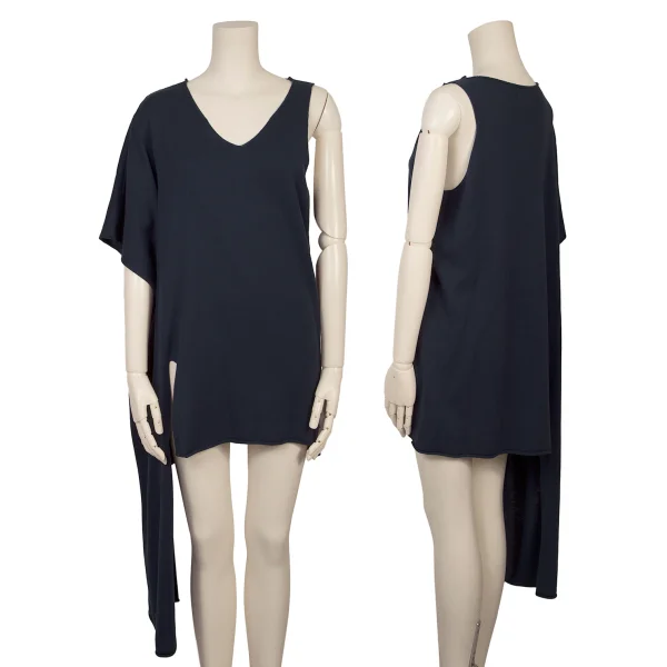 リスマット バイ ワイズRISMAT by Y's アクリルコットンアシンメトリーニット  青2