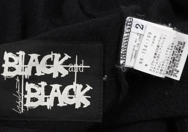 B Yohji Yamamoto Point Logo Print Wool High-neck Knit K-167753_013