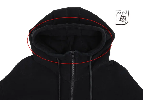 REGULATION yohji yamamoto Cotton Blend Long Zip Hoodie K-167754_004