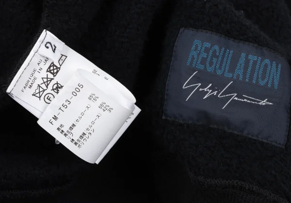 REGULATION yohji yamamoto Cotton Blend Long Zip Hoodie K-167754_018