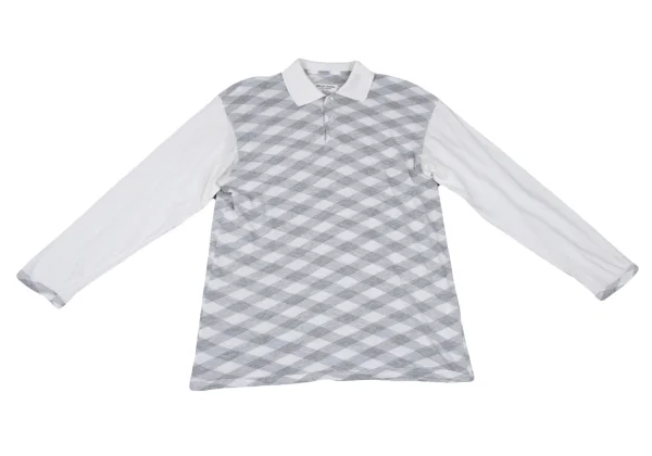 robe de chambre COMME des GARCONS Bias Check Polo Shirt K-167760_002