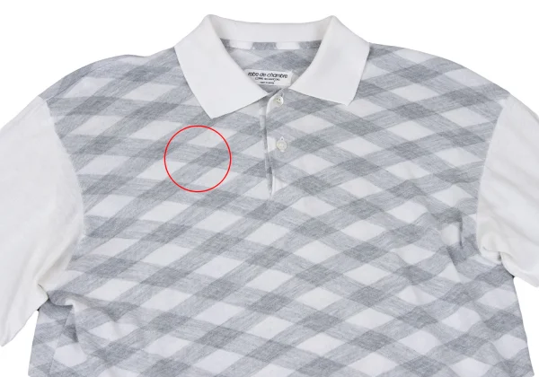 robe de chambre COMME des GARCONS Bias Check Polo Shirt K-167760_003