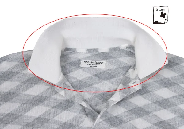 robe de chambre COMME des GARCONS Bias Check Polo Shirt K-167760_007