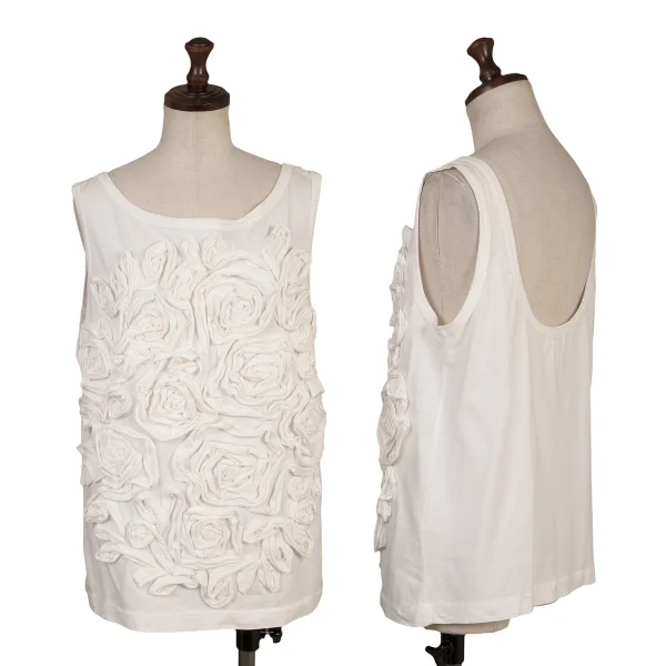 robe de chambre COMME des GARCONS Corsage Decorated Tank Top White S-M K-167761_001