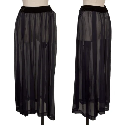 robe de chambre COMME des GARCONS Dyed Velour Waist Sheer Skirt