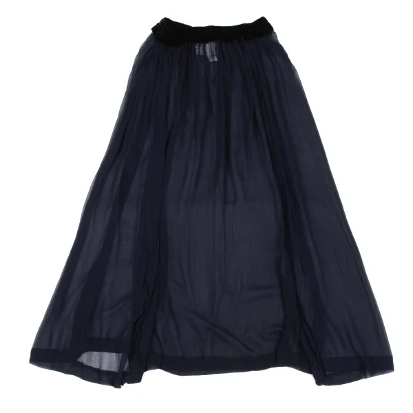 robe de chambre COMME des GARCONS Dyed Velour Waist Sheer Skirt K-167766_002