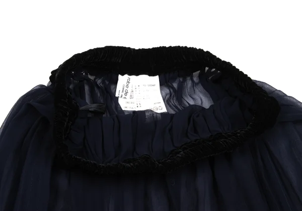 robe de chambre COMME des GARCONS Dyed Velour Waist Sheer Skirt K-167766_004