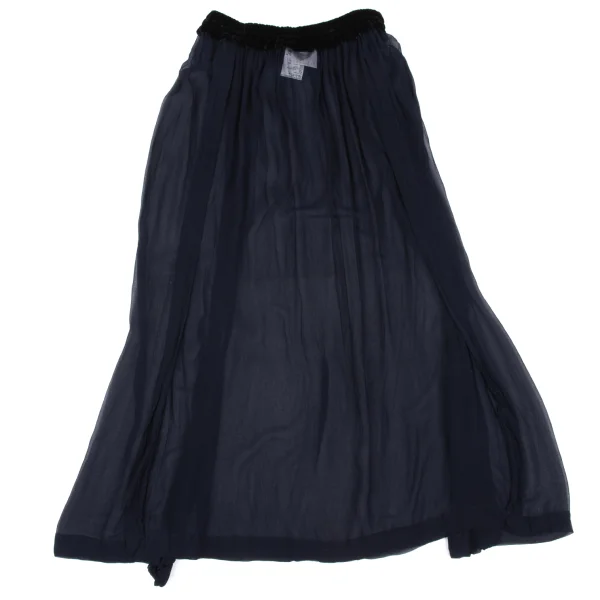 robe de chambre COMME des GARCONS Dyed Velour Waist Sheer Skirt K-167766_008