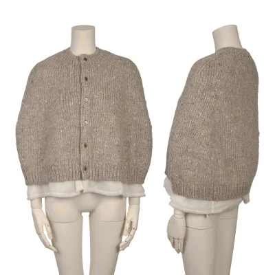 COMME des GARCONS Padded Layered Color-nep Knit Poncho