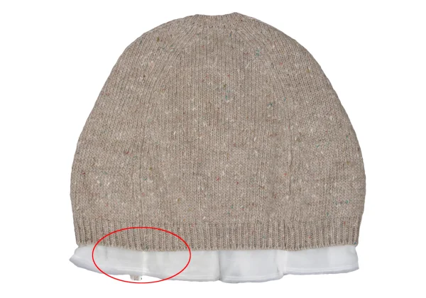 COMME des GARCONS Padded Layered Color-nep Knit Poncho K-167770_008