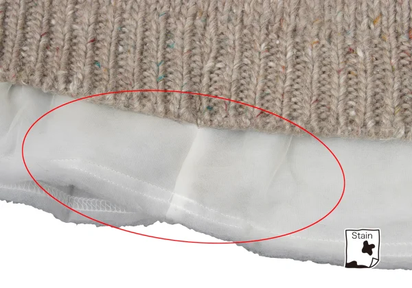 COMME des GARCONS Padded Layered Color-nep Knit Poncho K-167770_009