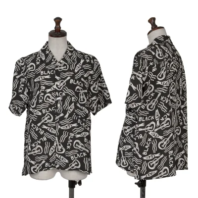 BLACK COMME des GARCONS Cupra Print Short Sleeved Shirt