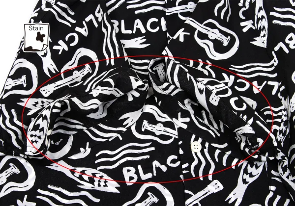 BLACK COMME des GARCONS Cupra Print Short Sleeved Shirt K-167780_007
