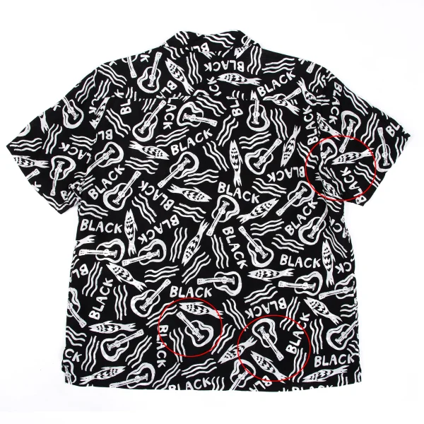 BLACK COMME des GARCONS Cupra Print Short Sleeved Shirt K-167780_013