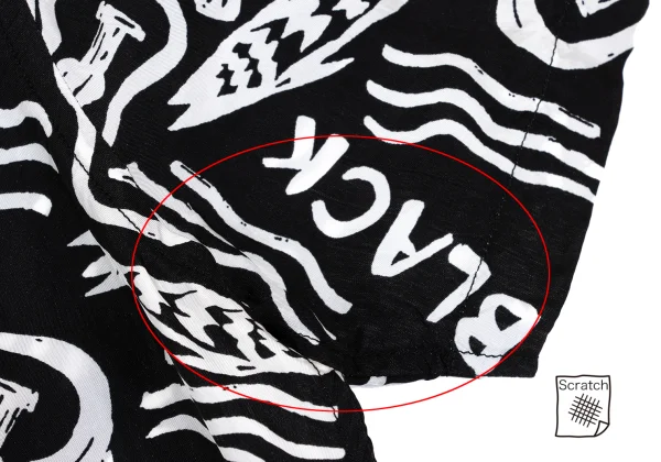 BLACK COMME des GARCONS Cupra Print Short Sleeved Shirt K-167780_014