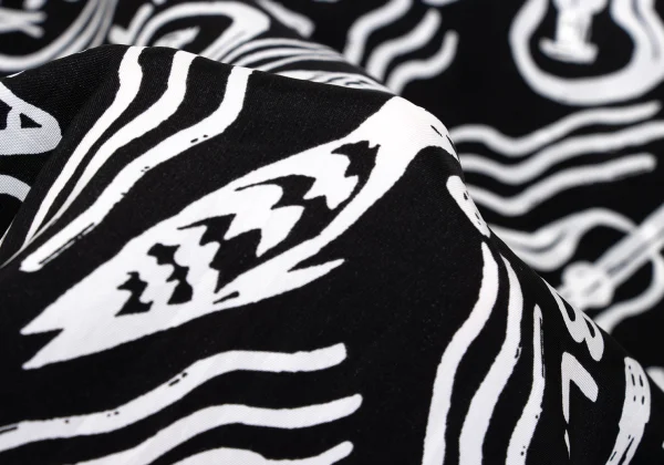 BLACK COMME des GARCONS Cupra Print Short Sleeved Shirt K-167780_017