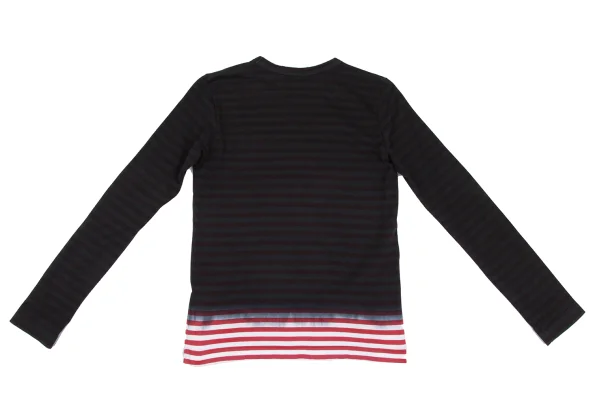 BLACK COMME des GARCONS Gradation Striped T-shirt K-167781_012