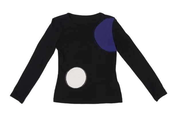 Yohji Yamamoto FEMME Dot Jacquard Zigzag Stitch T-shirt K-167784_002