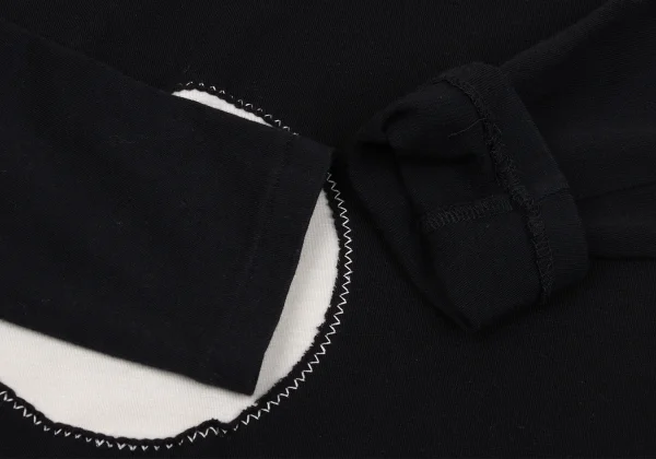 Yohji Yamamoto FEMME Dot Jacquard Zigzag Stitch T-shirt K-167784_007