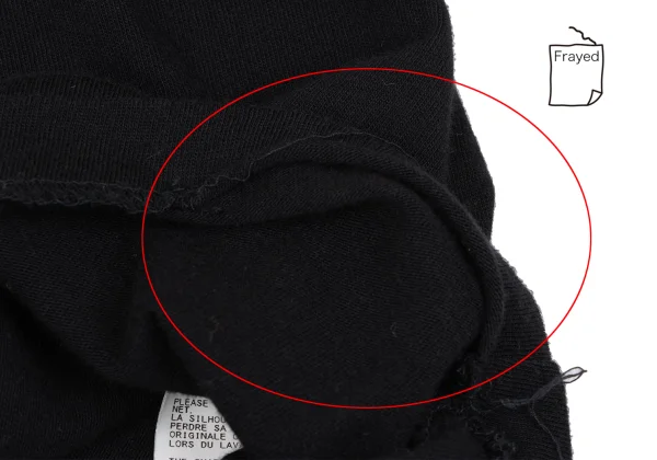 Yohji Yamamoto FEMME Dot Jacquard Zigzag Stitch T-shirt K-167784_011