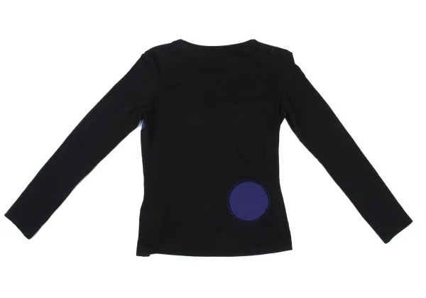 Yohji Yamamoto FEMME Dot Jacquard Zigzag Stitch T-shirt K-167784_012