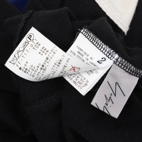 Yohji Yamamoto FEMME Dot Jacquard Zigzag Stitch T-shirt K-167784_017