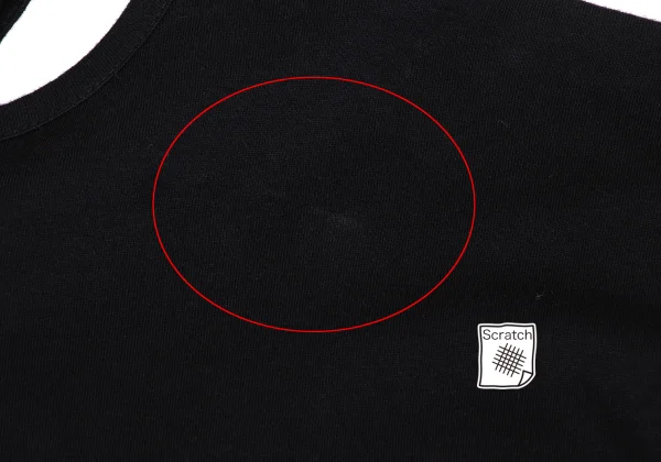 Yohji Yamamoto FEMME Gather Hem Open Shoulder T-shirt K-167786_004