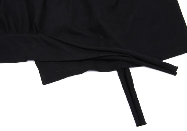 Yohji Yamamoto FEMME Gather Hem Open Shoulder T-shirt K-167786_012