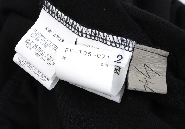 Yohji Yamamoto FEMME Gather Hem Open Shoulder T-shirt K-167786_015