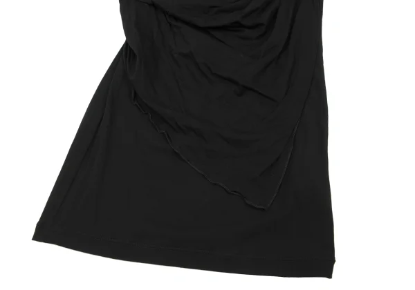 Yohji Yamamoto FEMME Drape Patch Asymmetry Stretch T-shirt K-167788_008