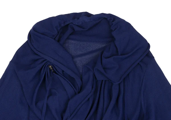 Yohji Yamamoto FEMME Acetate Nylon Shirring Knit Cardigan K-167790_003