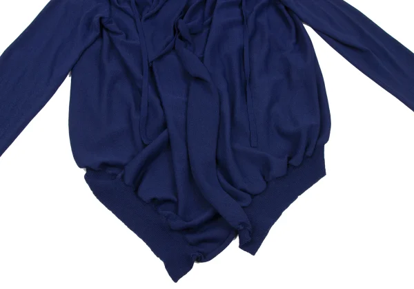 Yohji Yamamoto FEMME Acetate Nylon Shirring Knit Cardigan K-167790_008